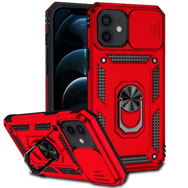 Estuche GANGXUN para iPhone 12, soporte giratorio 360°, estilo mecánico y magnético