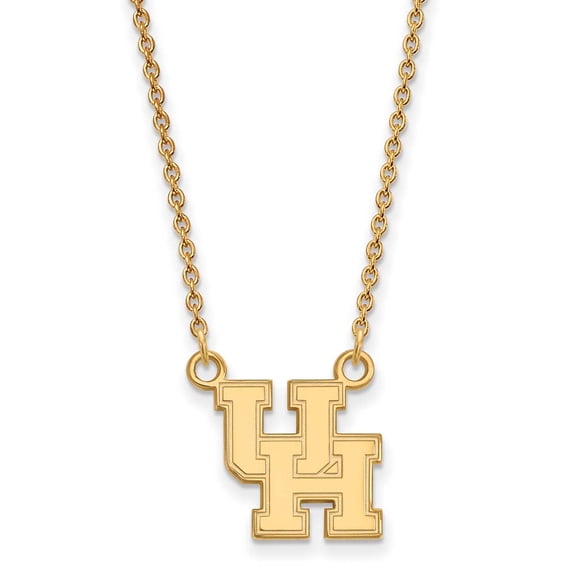 10k Yellow Gold Logoart University Of Houston Small Pendant Necklace