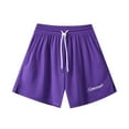 thumbnail image 2 of Men's Shorts Summer Outdoor Sports Shorts Home Casual Breathable Shorts Purple XL, 2 of 3