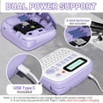 thumbnail image 3 of Label Maker Machine DS Label Maker Machine with Tape Portable Labeler with Keyboard Powe by Type-C Multiple Symbols for Home Small School Kids Use Purple, 3 of 9