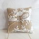 thumbnail image 1 of wonima44 Ring Bearer Pillows Lace Bow Flower for Fall Wedding Ceremony with Vintage Rustic Lace Bow Pearl Embroidered Flower Ribbon (6 inch), 1 of 1