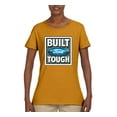 thumbnail image 2 of Wild Bobby, Ford Built Tough, Cars and Trucks, Women Graphic Tee, Gold, Large, 2 of 4