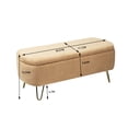 thumbnail image 3 of Camel Faux Fur Design | Storage and Seating at Bed End or Shoe Cabinet | Comfortable and Attractive Experience, 3 of 6
