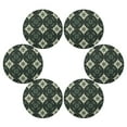 thumbnail image 6 of WOBOGO Dark Green Geometric Shapes Round Placemats Set of 4 Heat Resistant Washable Kitchen Table Decorations 15.4in, 6 of 7