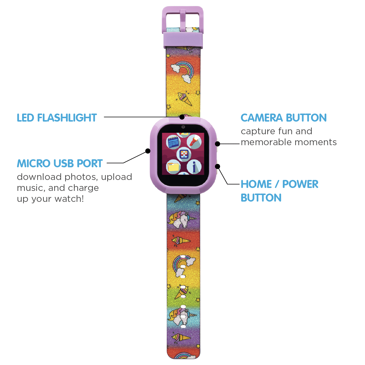 PlayZoom Girls V3 Purple Unicorn with Bluetooth Speaker Set
