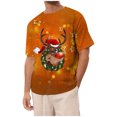 thumbnail image 1 of VBARHMQRT Halloweentown Sweatshirt Men's Christmas Short Sleeved T Shirt Men's T Shirt Christmas Reindeer Orange, 1 of 3