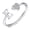 Silver-E, variant on 925 Sterling Silver Heart Initial Ring for Women, Adjustable Alphabet Letter Ring (A–Z)