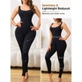 thumbnail image 3 of Athlemo Women Workout Seamless Jumpsuit Yoga Bodycon One Piece Tank Top Leggings Romper Black, 3 of 7