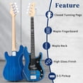 thumbnail image 3 of Ktaxon 46" Electric Bass Guitar Kit with 20W Amplifier, P Bass Style, 4 String, Transparent Blue, 3 of 9