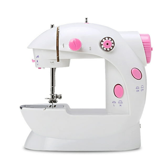 Household Electric Mini Sewing Machine Clothes Pants Socks Double Speeds Sewing Machine Tailor Tool, US Plug