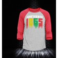 thumbnail image 2 of Shop4Ever Men's Juneteenth 1865 Dripping June 19th Raglan Baseball Shirt Small Heather Grey/Red, 2 of 4
