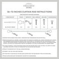 thumbnail image 3 of Exclusive Home Ogee 1" Curtain Rod and Finial Set, Matte Black, Adjustable 66"-120", 3 of 6