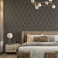 thumbnail image 4 of Sequin Trellis Charcoal/Rose Gold Wallpaper, 4 of 4