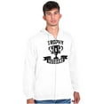 thumbnail image 4 of Cool Trophy Husband Number 1 Hubby Men's Big & Tall Graphic Zip Up Hoodie Brisco Brands 4X, 4 of 5