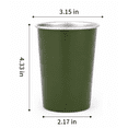 thumbnail image 4 of Dintonin Stainless Steel Cups 4 Pack 12 oz Camping Drinkware Unbreakable Stackable Metal Tumbler 304 for Outdoor Home, 4 of 5