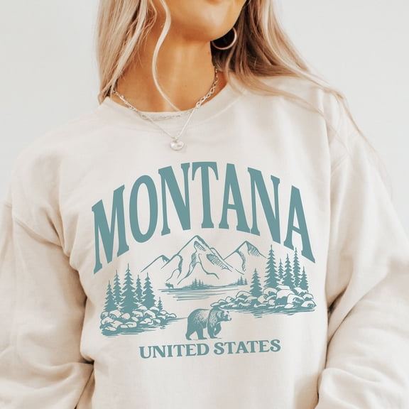 DOPASHIRT Montana State Shirt Trendy Montana Brown Bear Shirt Oversized Vintage Shirt Cute Vacation Shirt Hiking Shirt Outdoor Unisex S-5XL Hot Trending Shirt, Vintage Birthday Gift
