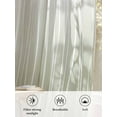 thumbnail image 6 of Sheer Curtains 72 inches Long, Sage Green Wave Lines Gradient Minimalist Abstract Texture Light Filtering Sheer Window Curtains Rod Pocket Voile Drapes for Bedroom Living Room, 52"W x 72"L 2 Panels, 6 of 7