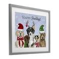 thumbnail image 2 of Stupell Industries - Happy Howlidays Seasonal Puppies Gray Framed Print Under Glass, 16 x 13, Made In USA, 2 of 8