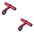 thumbnail image 4 of bedienty Mountain Bicycle Handlebar Extender Universal Handle Bar Speed Meter Holder Extension Bracket Adapter Outdoor Frame Red Aluminum Alloy 2Set, 4 of 6