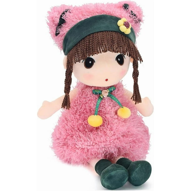 Kawaii 17 inch Stuffed Plush Girl Toy Doll Good Gift for Kids Baby Lover.(Pink)