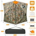 thumbnail image 4 of GIKPAL Portable 2-3 Person 270 Degree See Through Hunting Blind Pop-Up Ground Blind with Tie-downs & Carrying Bag for Deer, Duck and Turkey Hunting, 4 of 9