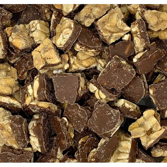 SweetGourmet Half Dipped Milk Chocolate Peanut Square Bulk | 1 Pound