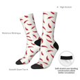 thumbnail image 6 of Honeii Chili Print Adult Socks,Crew Socks,Casual Calf Socks,Daily Wear Socks for Men & Women, Perfect for Sports, Casual and Everyday Use, 6 of 6