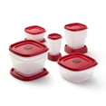 thumbnail image 1 of Contenants pour rangement alimentaire EasyFindLids de Rubbermaid, avec couvercles munis d’évents, rouge, ensemble de 26 pièces, 1 of 6