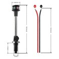 thumbnail image 2 of Bow Light LED Boat Navigation Lights Red and Green Bi-Color Light Pole Removable Plug in Base 12 Inches x, 2 of 5
