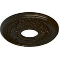 thumbnail image 3 of Ekena Millwork 12 1/8"OD x 3 1/2"ID x 1"P Palmetto Ceiling Medallion (Fits Canopies up to 4 7/8"), Hand-Painted Bronze, 3 of 6