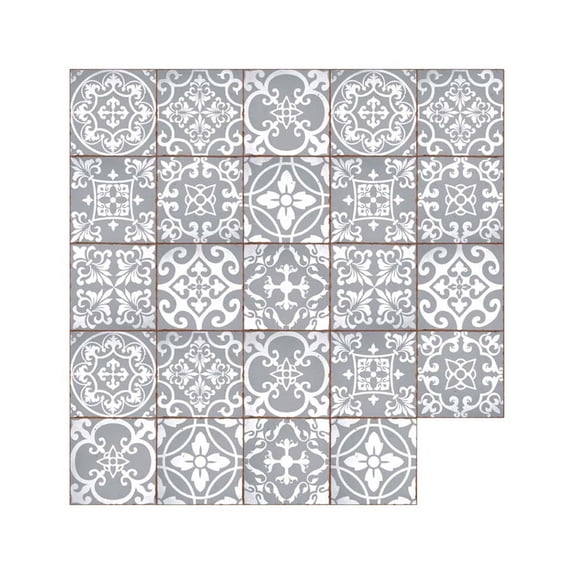 ZPAQI 24pcs Moroccan Pattern Tile Sticker Peel Stick Murals Wall Decals Backsplash DIY