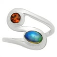 thumbnail image 3 of Ethiopian Opal & Mandarin Citrine 925 Sterling Silver Ring s.7.5 Jewelry DGR1123_F_7.5 R-1039, 3 of 7