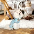 thumbnail image 7 of Tony Hoby Cute Smile Cupcake Pet Clothes for Dog Cotton Pajamas PJS Baby Standards Cat Jumpsuit for Spring and Summer Blue, M, 7 of 7