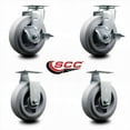 thumbnail image 2 of Tool Box Caster Wheel Set – 6 Inch Thermoplastic Rubber Swivel Casters – SCC, 2 of 2