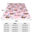 thumbnail image 3 of Bixox Fleece Blanket Pink Butterfly Daisy Pattern Super Soft Double-Sided Microfiber Flannel Blanket for Sofa, Bed, Couch,Suitable for All Seasons - 80"x60", 3 of 5
