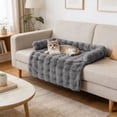 thumbnail image 6 of Plush Dog Sleeping Mat for Couch - Non- Washable Pet Sofa Cover with Waterproof Lining, Fluffy Cozy Bed Blanket for Medium & Small Dogs, Cats, and Pets on Indoor Furniture, Bed, or Dog Crate, 6 of 6