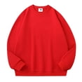 thumbnail image 1 of ameIAEA Chandail en Molleton à Col Rond pour Femmes Manches Longues Pull Décontracté Automne 2024 Chemises Unies, 1 of 3