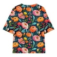 thumbnail image 6 of Virmaxy (5-15 Years) Boys Girls Fashion Casual Shirt Teenagers Solid Color Short Sleeve Round Neck Top Summer Loose Casual Trendy Pullover Shirt Multicolor-12 6 Years, 6 of 7