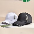 thumbnail image 3 of Gorra De Béisbol Decorada Con Cadena De Anillo, Gorra De Sol Casual Y Sencilla Para Parejas Kpop, Gorras De Papá Unisex Para Mujeres Y Hombres, 3 of 3