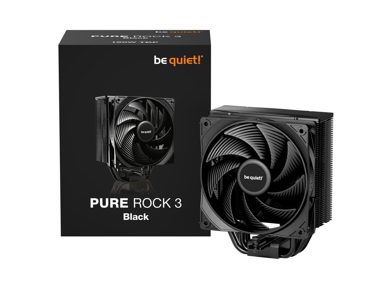 be quiet! Pure Rock 3 Black 120mm Rifle CPU Cooler Socket compatibility Intel 1851 / 1700 / 1200 / 1150 / 1151 / 1155 and AMD AM5 / AM4