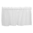 thumbnail image 2 of Deago Sheer Kitchen Curtain Valance 52x18 Inch Rod Pocket Light Filtering Linen Textured Valance for Window Living Room Bedroom, White, 1 Panel, 2 of 8