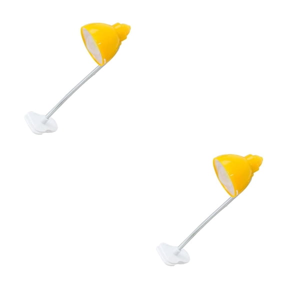 Set of 2 Lamps Desk Lights for Office Clip Reading Bed Reader Student