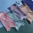 thumbnail image 5 of Men Panties U Convex Solid Color Stretchy Seamless Mid Waist Underwear Shorts Plus Size Anti Wrinkle Underpants for Bathroom, 5 of 7