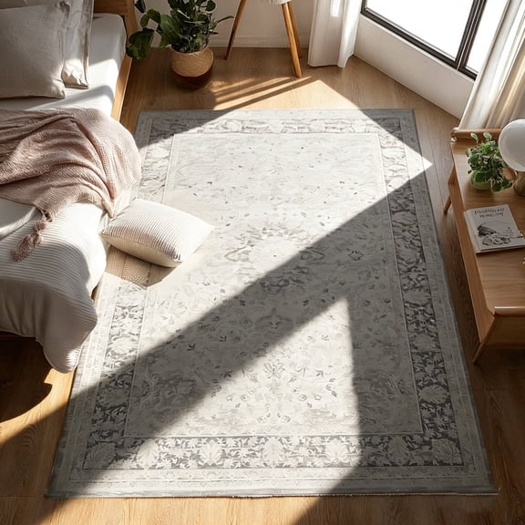 5x7 Area Rugs Living Room Rug Washable Vintage Boho Rug No Slip Stain Resistant Soft Carpet Large Carpets for Bedroom Dining Room Farmhouse Hallway Home Office