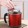 thumbnail image 4 of Contenedor de grasa de tocino de 1,8 l con colador - Contenedor de grasa - Coladores separadores de grasa para cocina Colador de malla para latas de cocina, colador de grasa, 4 of 5