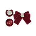 thumbnail image 3 of INSPIRE CHIC Women's Bow Brooch Pin Cute Elegant Preppy Bow Tie Heart Shaped Decoration, 3 of 5