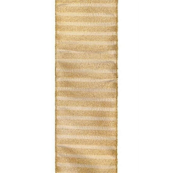 4"X10Yds Radiance Gold Wired Ribbon