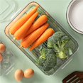 thumbnail image 4 of Refrigerador Caja De Almacenamiento De Mantenimiento Fresco Organizador De Cajón De Congelador Apilable Contenedor De Almacenamiento De Alimentos De Cocina De Una Sola Capa Con Tapa Para Pescado Carne Vogacara HA022025-00, 4 of 7