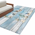 thumbnail image 2 of HOME Washable Area Rugs 3'x5', Beach Coastal Starfish Shell Low Pile Throw Living Room Rug Non-Slip Sturdy Edge Binding Carpet for Indoor Entryway Bedside Kitchen, 2 of 9