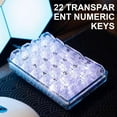 thumbnail image 3 of Necvior 22keys Ice Crystal Clearly Keycaps Effortless Setups Keycaps for Numeric Keyboard Keyboard Customization Keycaps, 3 of 10